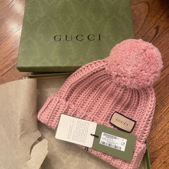 Gucci Pink Pompom Hat